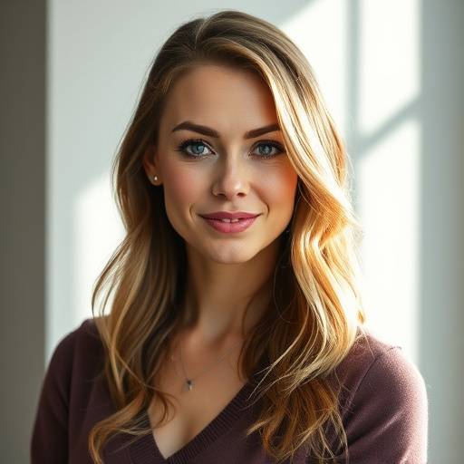 Portrait of Anya Petrova, lead photographer at Luminous Lens